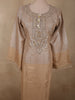 Champagne Beige Gold Beads Embroidered Design Silk Salwar Straight Cut salwar Suit with Dupatta