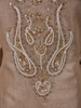 Champagne Beige Gold Beads Embroidered Design Silk Salwar Straight Cut salwar Suit with Dupatta