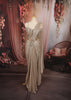 Champagne Beige Heavy Sequins Embroidered Design Sequins Ready to Wear Draped Saree with Matching Designer Corset Blouse