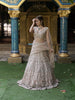 Champagne Beige Heavy Sequins and Beads Embroidered Design Net Mermaid Lehenga with Matching Dupatta