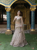 Champagne Beige Heavy Sequins and Beads Embroidered Design Net Mermaid Lehenga with Matching Dupatta
