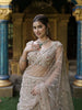 Champagne Beige Heavy Sequins and Beads Embroidered Design Net Mermaid Lehenga with Matching Dupatta