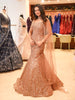 Champagne Beige Heavy Sequins and Beads Embroidered Design Net Mermaid Party Wear Lehenga