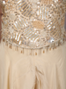 Champagne Beige Heavy Sequins and Beads Embroidered Design Satin Kids Palazzo Suit with Choker  Dupatta