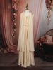 Champagne Beige Heavy Sequins and Beads Embroidered Design Satin Kids Palazzo Suit with Choker  Dupatta