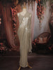 Champagne Beige Heavy Sequins and Beads Embroidered Design Sequins Ready To Wear Saree