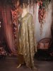 Champagne Beige Paisley Sequins and Beads Embroidered Design Tissue Silk Salwar Suit