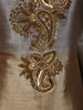 Champagne Beige Paisley Sequins and Beads Embroidered Design Tissue Silk Salwar Suit