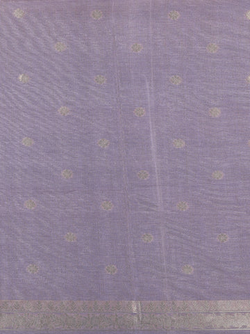 Champagne Beige floral Design Semi Tissue Saree - Diadem