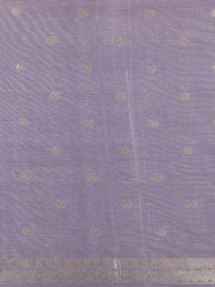 Champagne Beige floral Design Semi Tissue Saree - Diadem