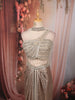Champagne Bronze Heavy Beads Embroidered Design Sequins Party Wear Indo Western Lehenga Skirt Top with Full Beads Choker Dupatta