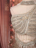 Champagne Bronze Heavy Beads Embroidered Design Sequins Party Wear Indo Western Lehenga Skirt Top with Full Beads Choker Dupatta