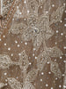 Champagne Bronze Heavy Sequins and Beads Embroidered Design Holographic Indo Western Lehenga with Draped Dupatta