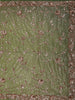 Champagne Gold All Over Floral Vine Sequins Embroidered Design Net Party Wear Saree with Matching Stitched Full Sleeve Designer Blouse