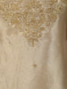 Champagne Gold Beads Embroidered Design Tissue Silk Straight Cut Salwar Suit with Matching Dupatta