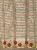 Champagne Gold Floral Vine Woven Design Pure Tissue Silk Fancy Saree with Sequins Border