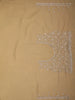 Champagne Gold Floral Vine Zari and Mirror Embroidered Design Georgette Fancy Saree with Designer Scarf