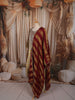 Champagne Gold Floral Zari Embroidered Design Tissue Silk Fancy Palazzo Suit with Contrast Striped Dupatta