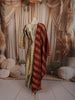 Champagne Gold Floral Zari Embroidered Design Tissue Silk Fancy Palazzo Suit with Contrast Striped Dupatta