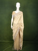 Champagne Gold Floral Zari Woven Design Pure Banarasi Designer Saree with Scalloped Designer Border