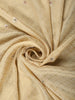 Champagne Gold Floral Zari Woven Design Pure Banarasi Designer Saree with Scalloped Designer Border