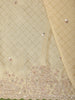 Champagne Gold Floral Zari Woven Design Pure Banarasi Designer Saree with Scalloped Designer Border