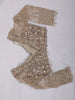 Champagne Gold Geometric Sequins Embroidered Design Net Party Wear Saree with Matching Blouse
