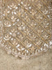 Champagne Gold Geometric Sequins and Beads Embroidered Design Net Mermaid Bridal Lehenga with Designer Corset Blouse and Cape Sleeves