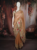 Champagne Gold Geometric Zari Woven Design Pure Organza Saree with Sequins Designer Border