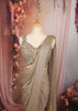Champagne Gold Heavy Sequins and Beads Embroidered Design Crushed Fabric Party Wear Skirt Top Lehenga