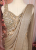 Champagne Gold Heavy Sequins and Beads Embroidered Design Crushed Fabric Party Wear Skirt Top Lehenga