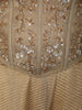 Champagne Gold Heavy Sequins and Zardozi Embroidered Design Net Palazzo Suit With Cape Style Over Coat