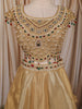 Champagne Gold Heavy Sequins and Zardozi Embroidered Design Tissue Silk Party Wear Lehenga With Matching Dupatta