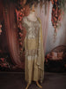 Champagne Gold Paisley Beads Embroidered Design Tissue Silk Palazzo Suit with Dupatta