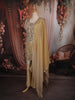 Champagne Gold Paisley Beads and Zardozi Embroidered Design Tissue Palazzo Suit