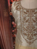 Champagne Gold Paisley Beads and Zardozi Embroidered Design Tissue Palazzo Suit