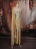 Champagne Gold Paisley Beads and Zardozi Embroidered Design Tissue Palazzo Suit