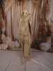 Champagne Gold Paisley Sequins and Zari Embroidered Design Tissue Silk Fancy Palazzo Suit