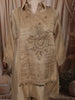 Champagne Gold Paisley Sequins and Zari Embroidered Design Tissue Silk Fancy Palazzo Suit