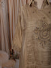 Champagne Gold Paisley Sequins and Zari Embroidered Design Tissue Silk Fancy Palazzo Suit