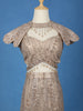 Champagne Gold Sequins Embellished Design Net Lehenga