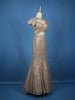 Champagne Gold Sequins Embellished Design Net Lehenga