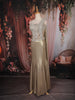 Champagne Gold Sequins Embroidered Mermaid Iridescent Fabric Lehenga