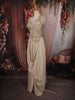 Champagne Gold Sequins and Beads Embroidered Design Tissue Ready To Wear Saree with Designer Blouse