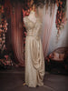 Champagne Gold Sequins and Beads Embroidered Design Tissue Ready To Wear Saree with Designer Blouse
