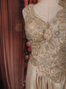 Champagne Gold Sequins and Beads Embroidered Design Tissue Ready To Wear Saree with Designer Blouse