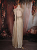Champagne Gold Sequins and Beads Embroidered Design Tissue Ready To Wear Saree with Designer Blouse