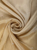 Champagne Gold Sequins and Beads Embroidered Tissue Banarasi Saree
