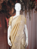 Champagne Gold Sequins and Beads Embroidered Tissue Banarasi Saree