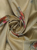 Champagne Gold floral Design Semi Tissue Saree - Diadem